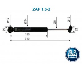 Schokdemper / Amortisseur BPW ZAF 1.5-2